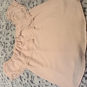 Pink off the shoulder shirt